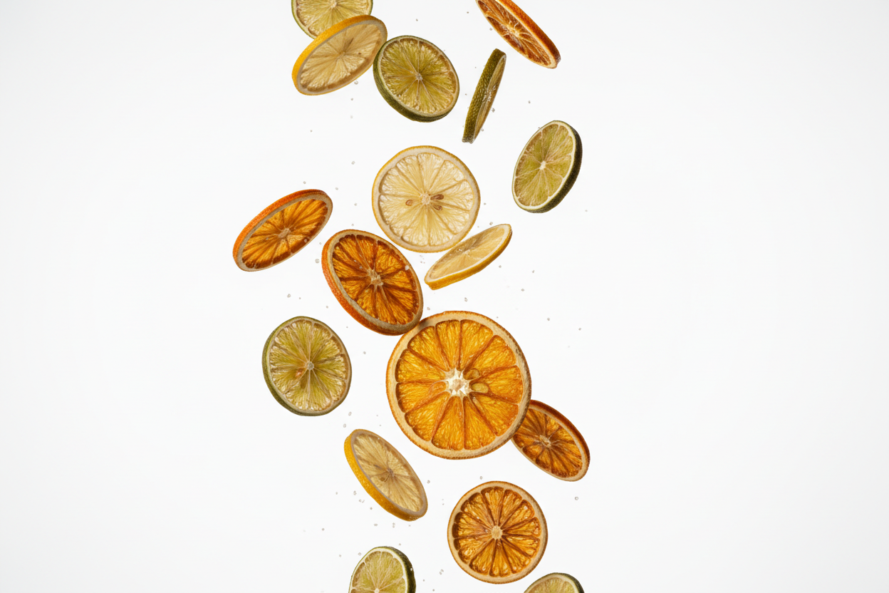 dries citrus fruit falling